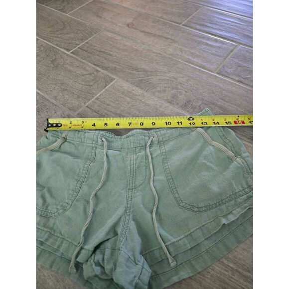 Altar'd State Shorts Linen Blend Beach Shorty Green Size Medium Y2K - Picture 2 of 6